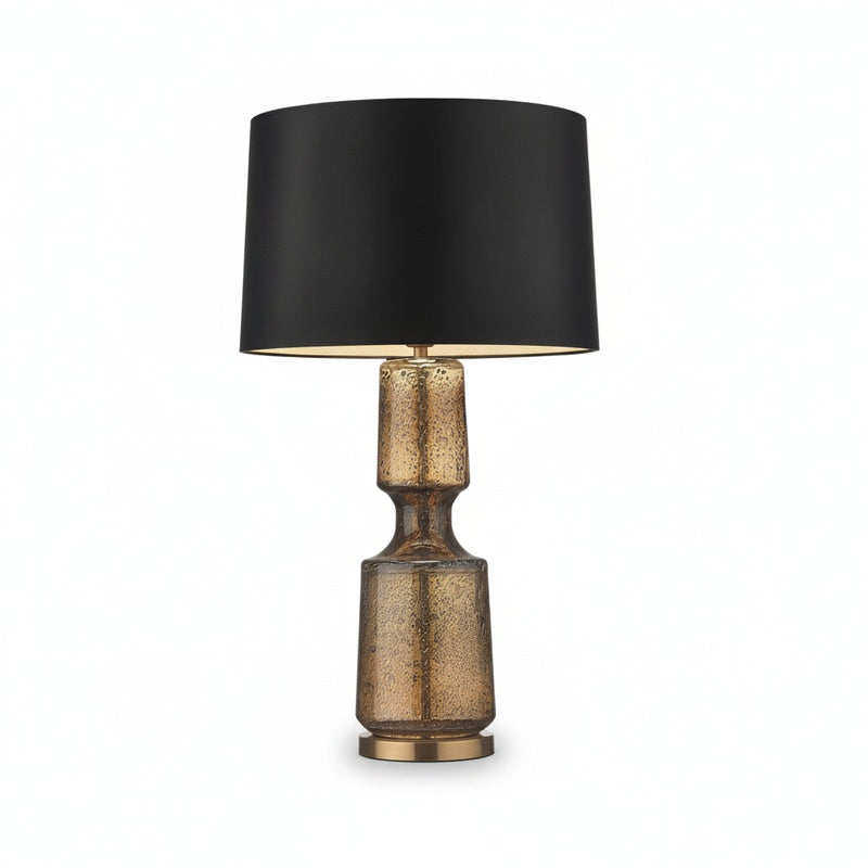 Art Deco Textured Glass Table Lamp, 38 x 72 cm