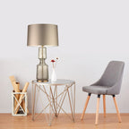 Art Deco Textured Glass Table Lamp, 38 x 72 cm