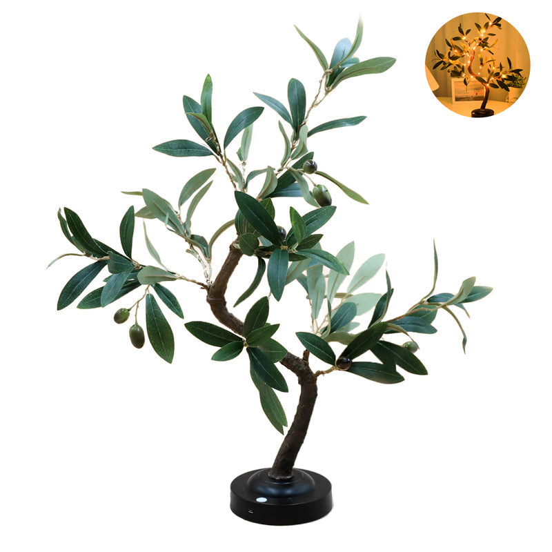 Olive Tree LED Table Lamp with Bendable Branches