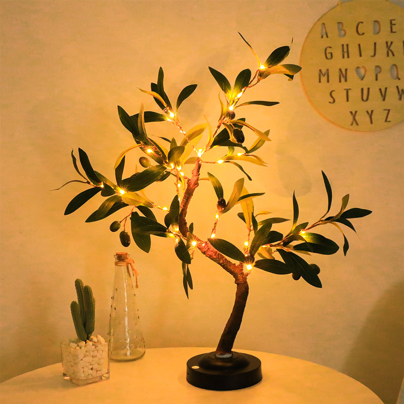Olive Tree LED Table Lamp with Bendable Branches