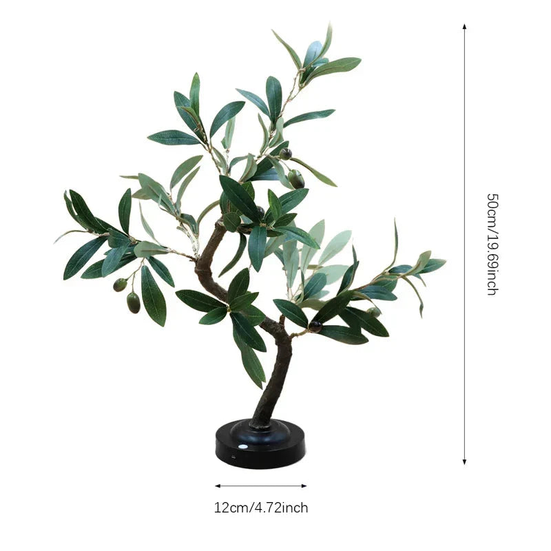 Olive Tree LED Table Lamp with Bendable Branches