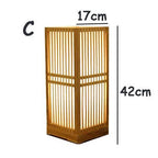 Japandi Bamboo Slat Table Lamp, Zen Cage Design