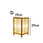 Japandi Bamboo Slat Table Lamp, Zen Cage Design