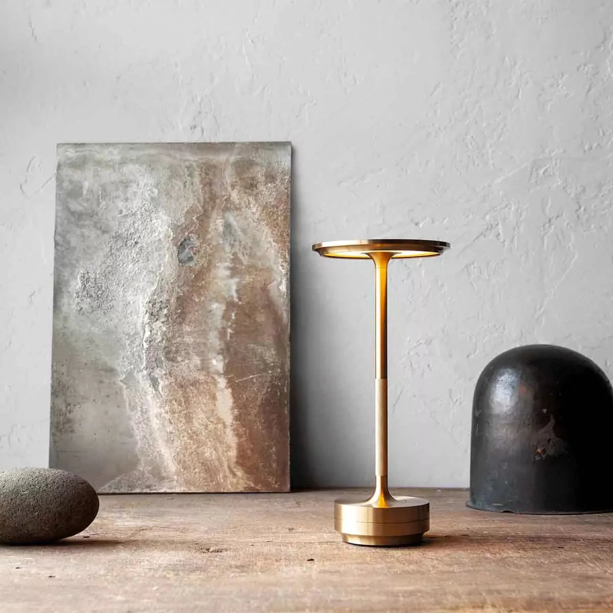 Minimalist Cordless Table Lamp with Touch Dimming