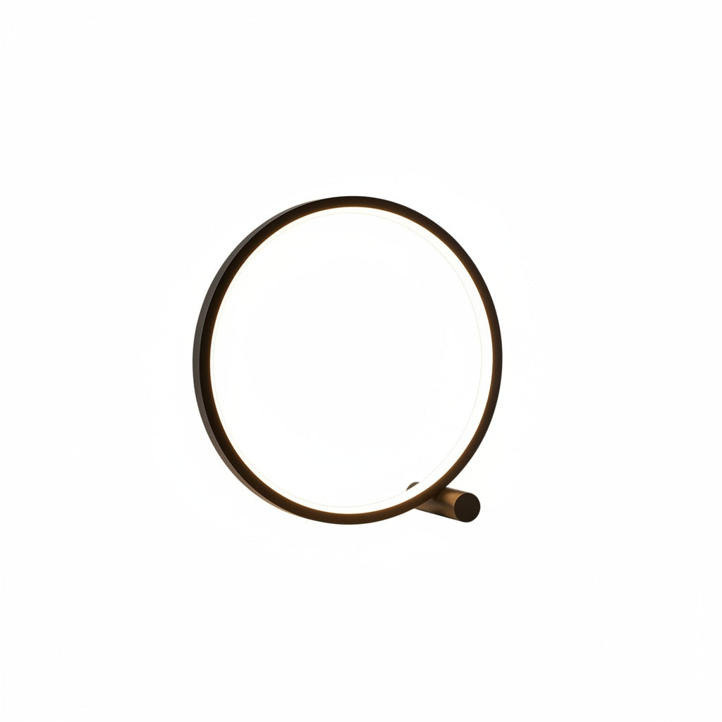 Minimalist Ring Table Lamp with Touch Dimmer and LED
