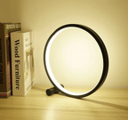 Minimalist Ring Table Lamp with Touch Dimmer and LED