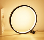 Minimalist Ring Table Lamp with Touch Dimmer and LED