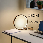 Minimalist Ring Table Lamp with Touch Dimmer and LED