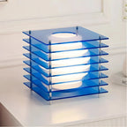 Geometric Acrylic Table Lamp with Globe Light and Remote