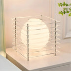 Geometric Acrylic Table Lamp with Globe Light and Remote