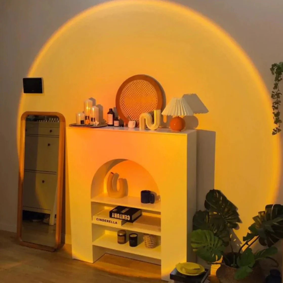 Sunset Projector Table Lamp with 360-Degree Rotating Head