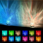 Water Ripple Projector Table Lamp with Remote, 16 Colours