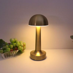 Cordless Mushroom Table Lamp with Touch Dimmer and USB