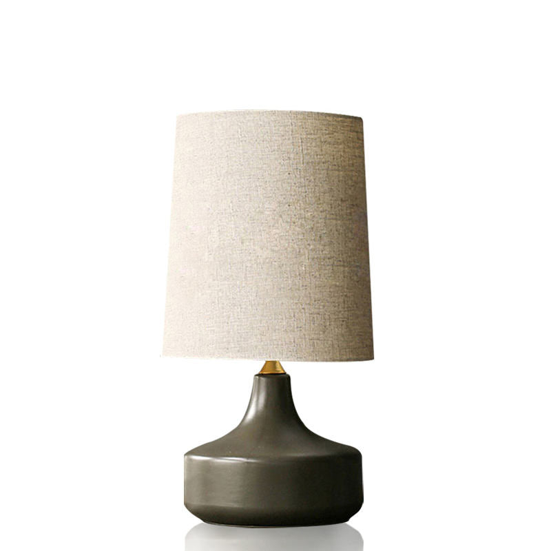 Nordic Ceramic Table Lamp with Tapered Shade, Two Sizes