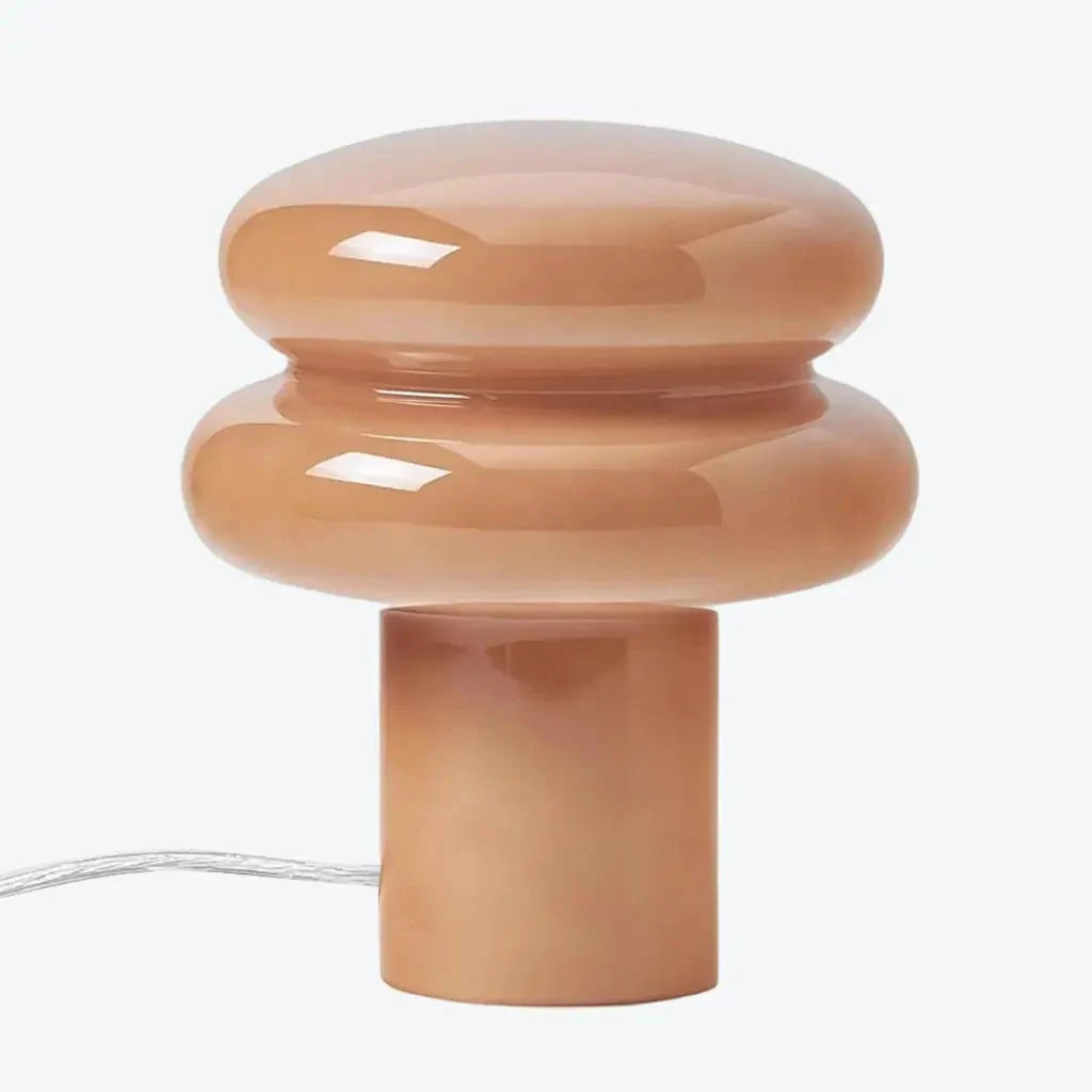 Opal Glass Mushroom Table Lamp, Bauhaus Style, 10 Colours