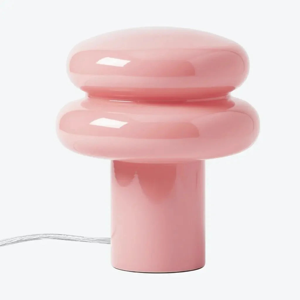 Lampa stołowa w kształcie grzyba ze szkła opalowego, styl Bauhaus, 10 kolorów