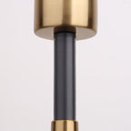 Retro Table Lamp with Woven Shade and Gold Trumpet Base