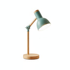 Scandi Table Lamp with Adjustable Arm and Wood Base