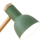 Scandi Table Lamp with Adjustable Arm and Wood Base