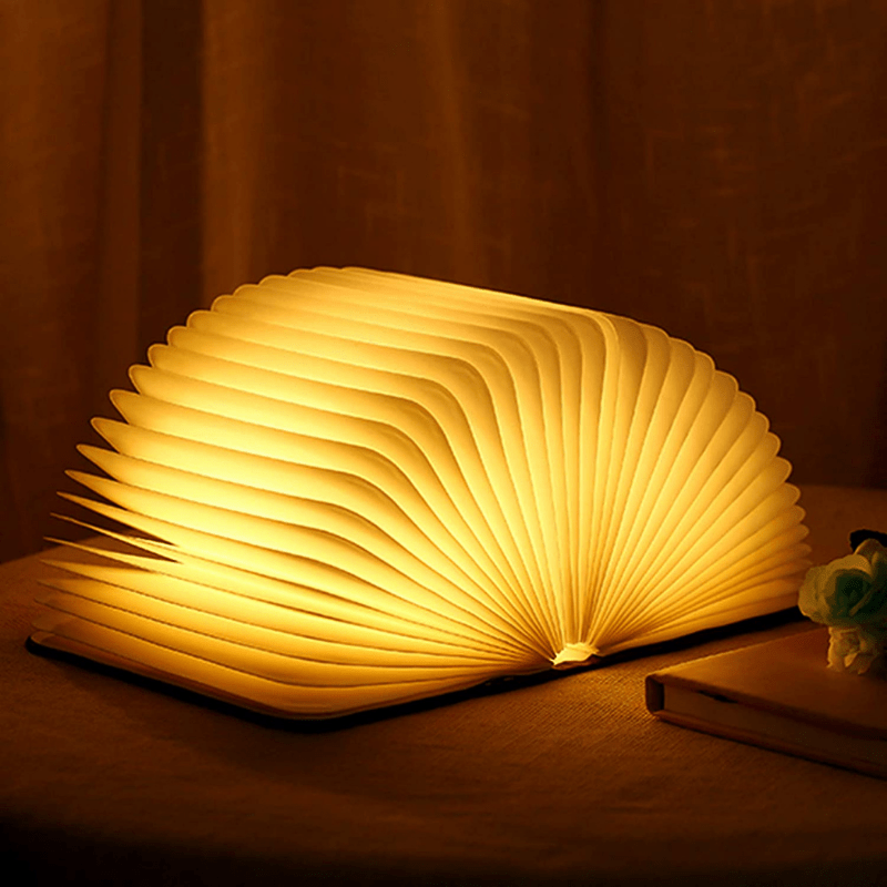 Book-Shaped LED Table Lamp, Touch Dimmer and USB Charging