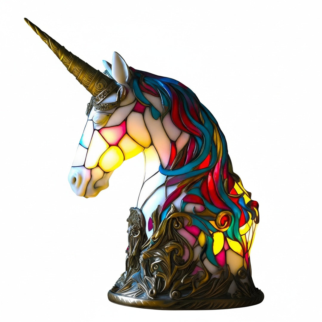 Stained Glass Effect Animal Table Lamp, USB, 12 Designs