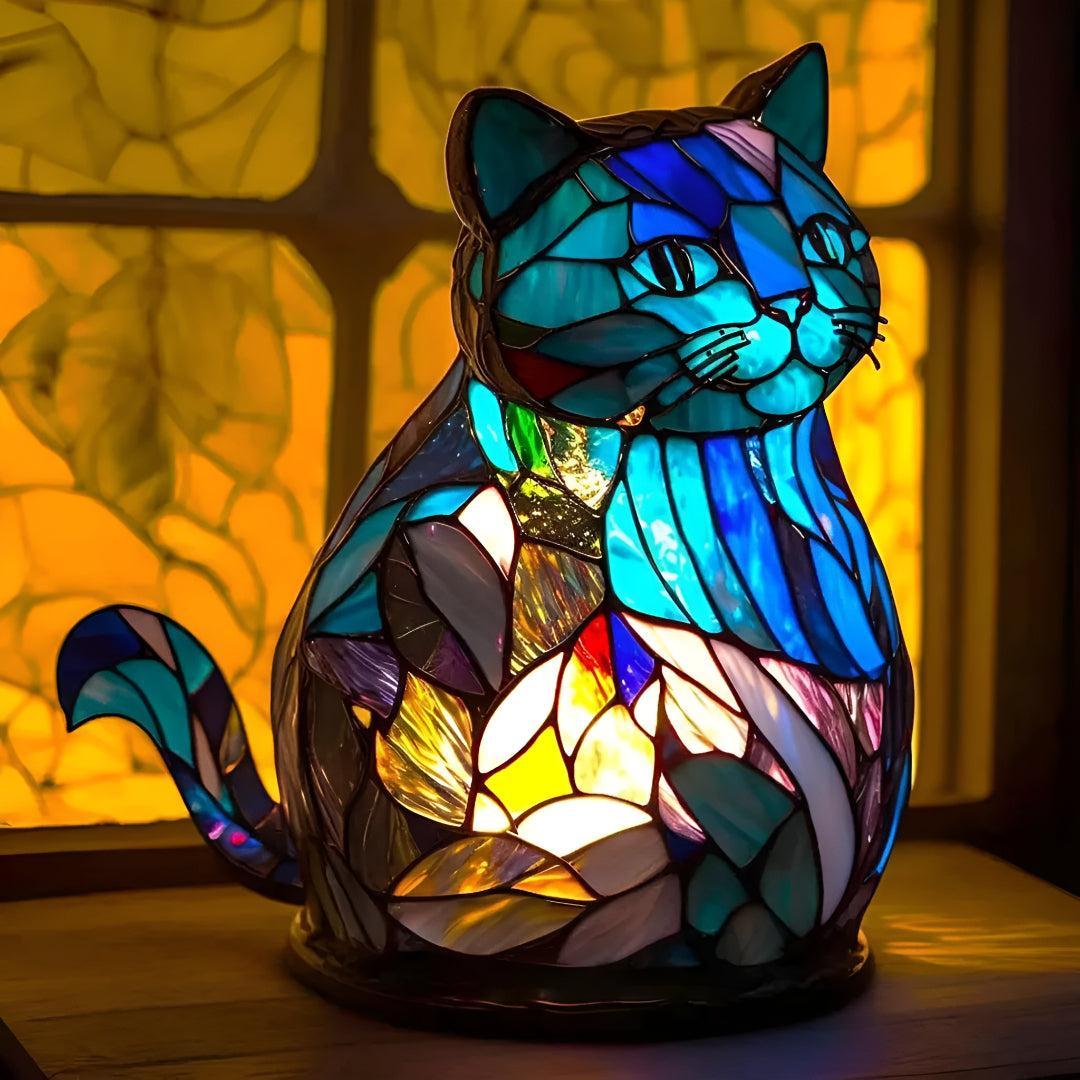 Stained Glass Effect Animal Table Lamp, USB, 12 Designs