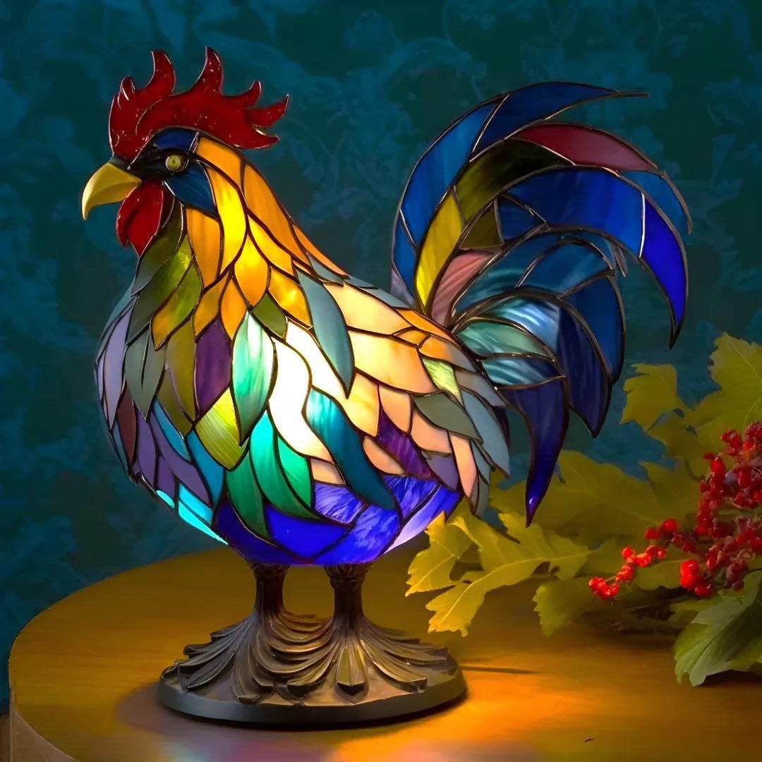Stained Glass Effect Animal Table Lamp, USB, 12 Designs