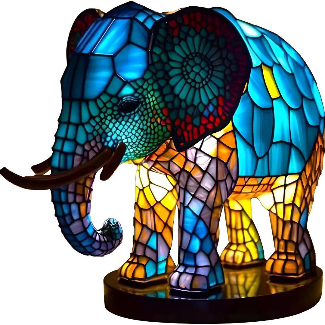 Stained Glass Effect Animal Table Lamp, USB, 12 Designs