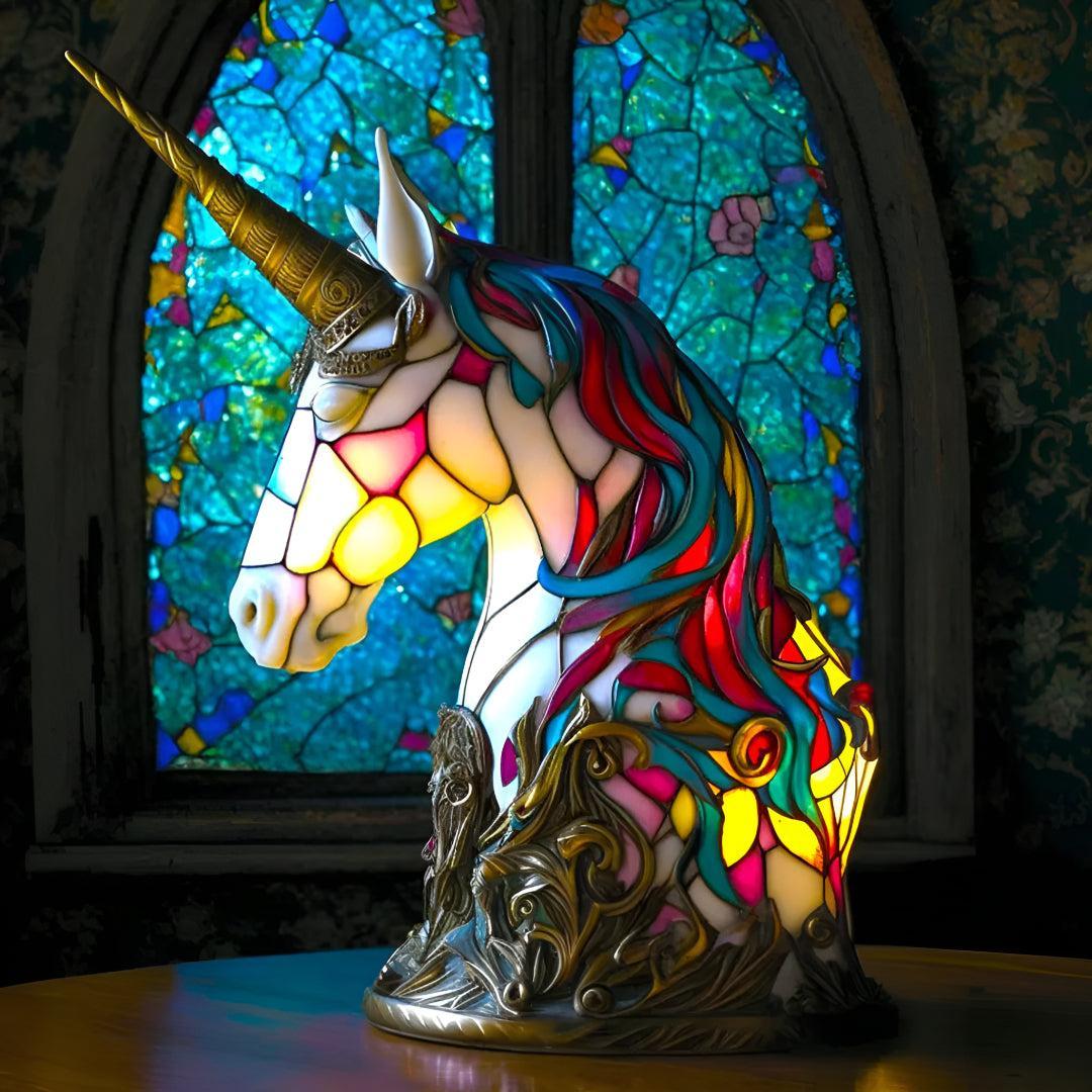 Stained Glass Effect Animal Table Lamp, USB, 12 Designs