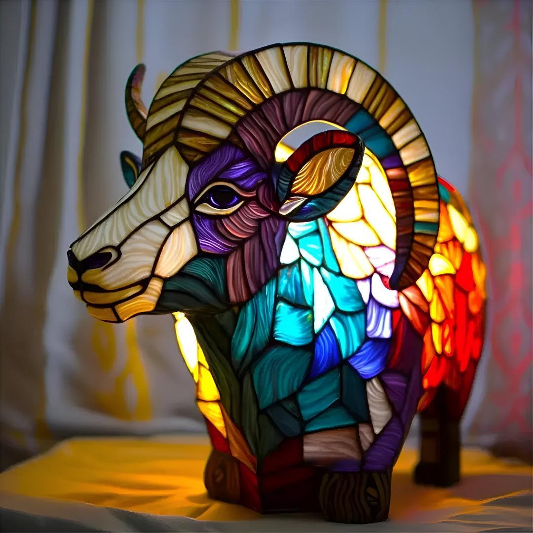 Stained Glass Effect Animal Table Lamp, USB, 12 Designs