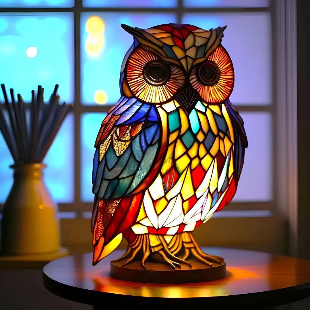 Stained Glass Effect Animal Table Lamp, USB, 12 Designs