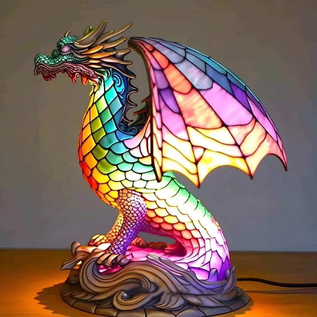 Stained Glass Effect Animal Table Lamp, USB, 12 Designs
