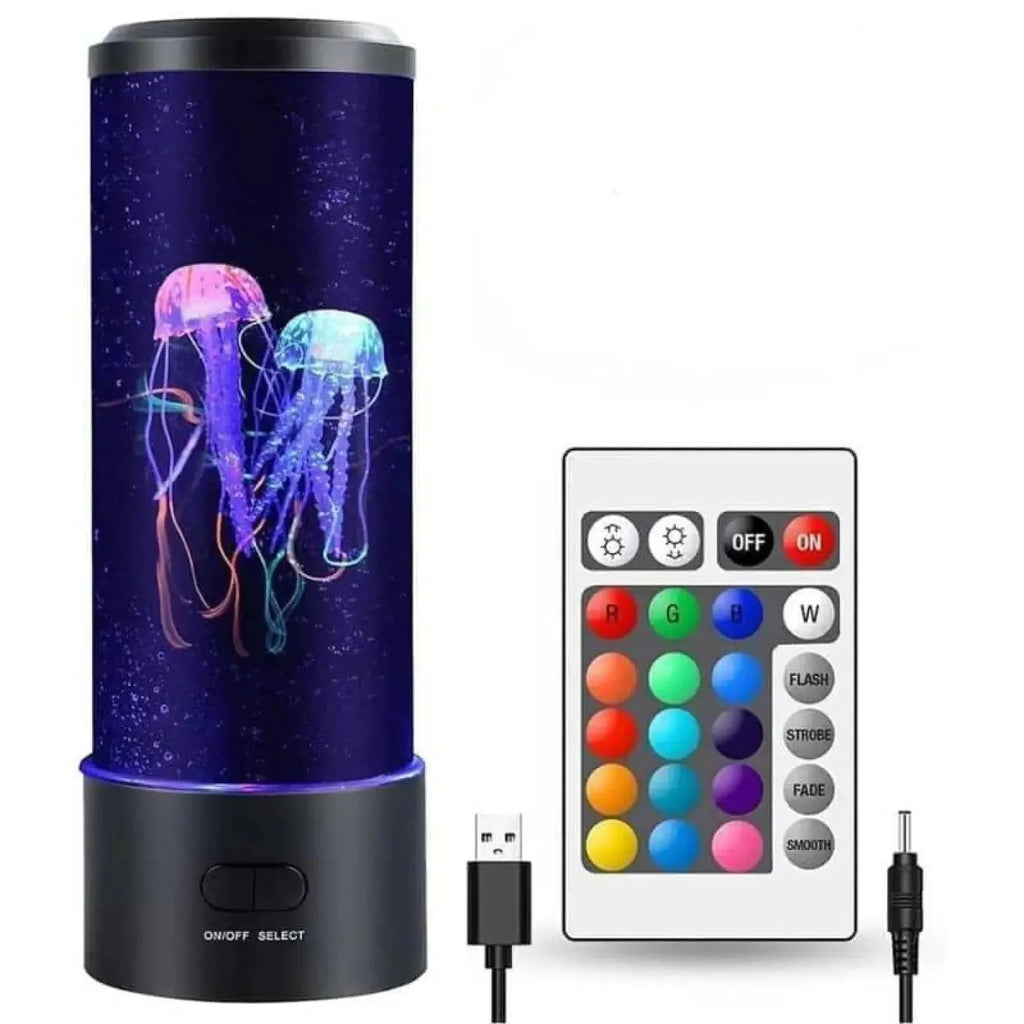 Colour Changing Jellyfish Table Lamp with Remote, USB