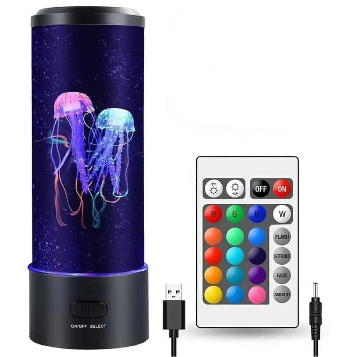 Colour Changing Jellyfish Table Lamp with Remote, USB