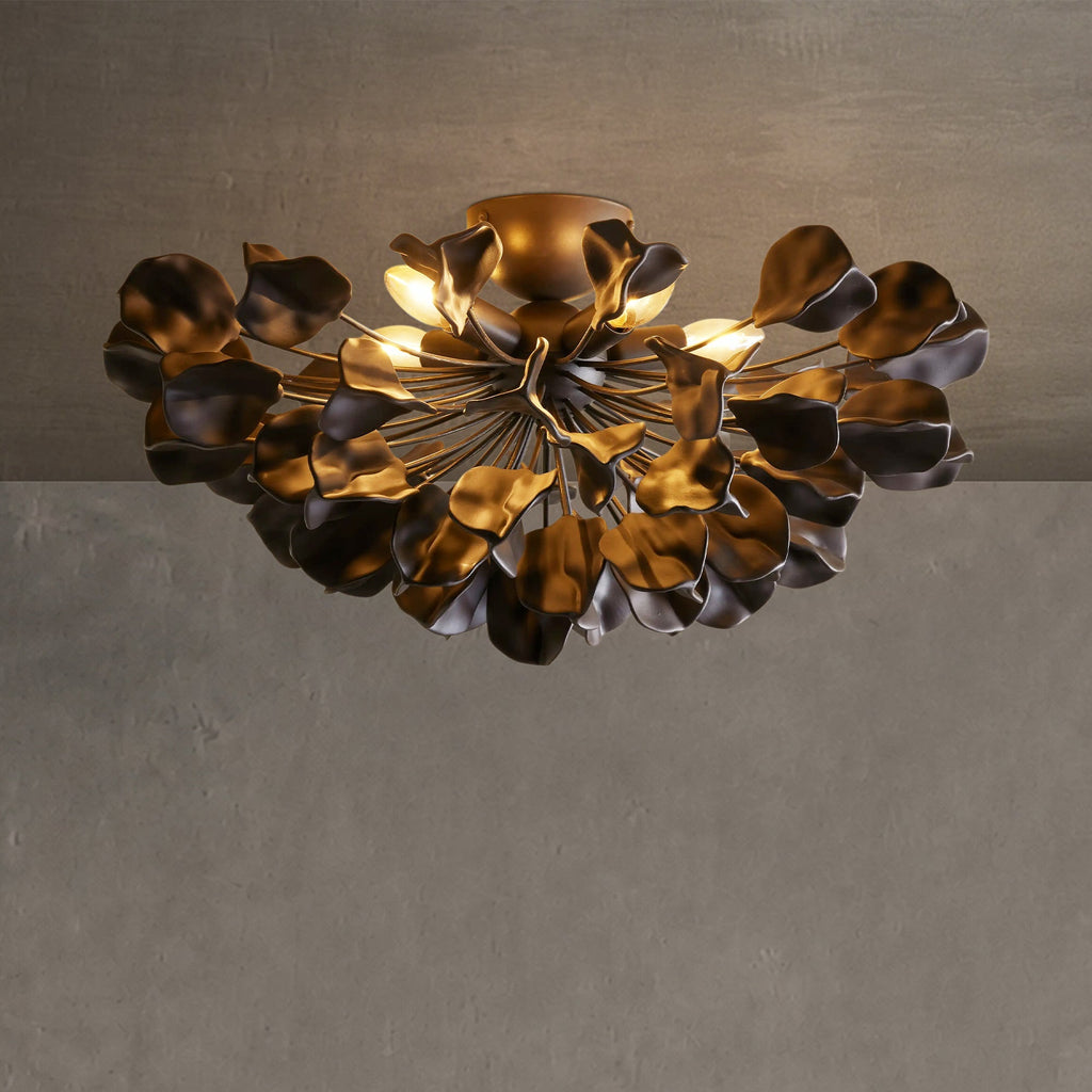 Ceramic Petal Flush Mount Ceiling Light, 61cm, Dimmable