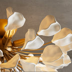 Ceramic Petal Flush Mount Ceiling Light, 61cm, Dimmable
