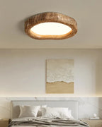 Boho Wood-Effect Oval Ceiling Light, 3 Sizes