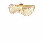 Boho Woven Rattan Wave Ceiling Light, E27