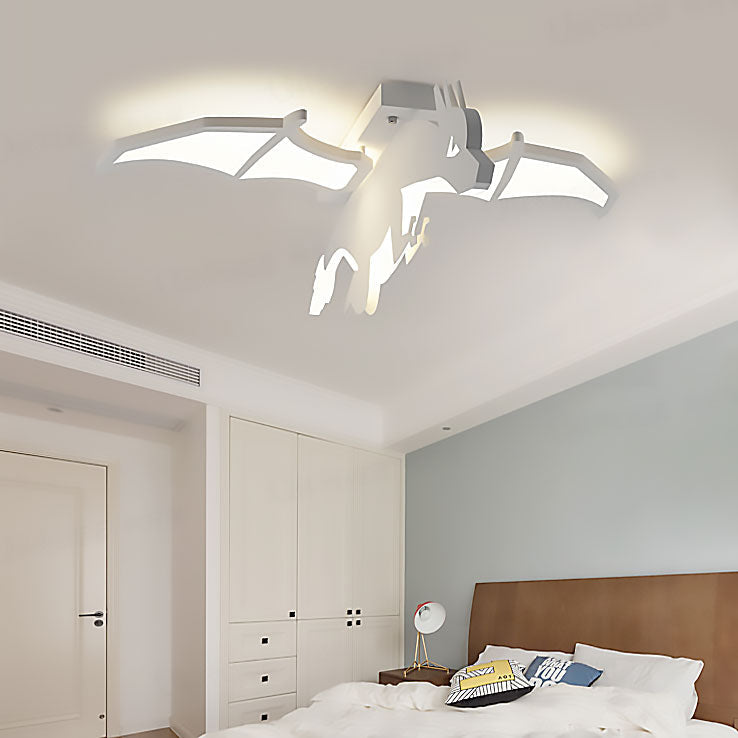 Dragon Shaped Kids Flush Mount Ceiling Light, LED
