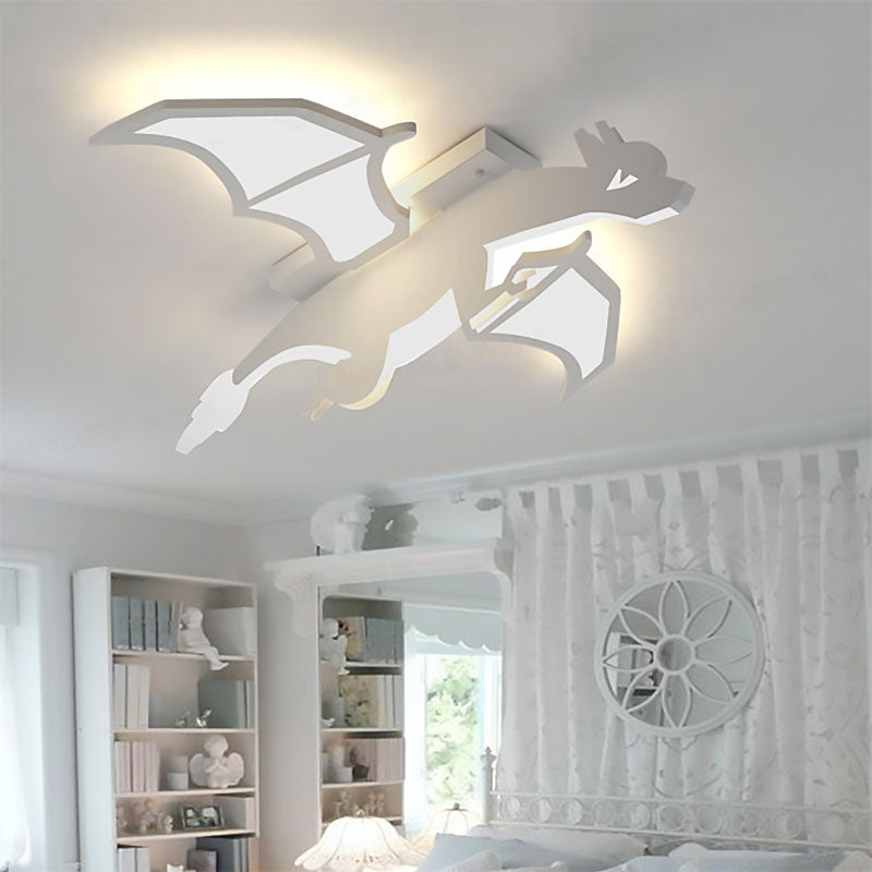 Dragon Shaped Kids Flush Mount Ceiling Light, LED