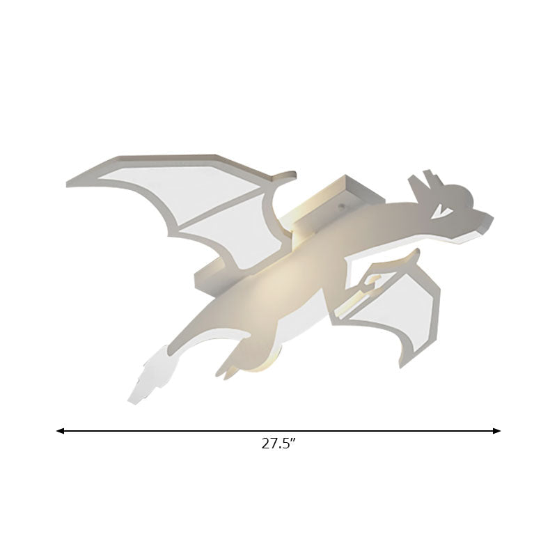Dragon Shaped Kids Flush Mount Ceiling Light, LED