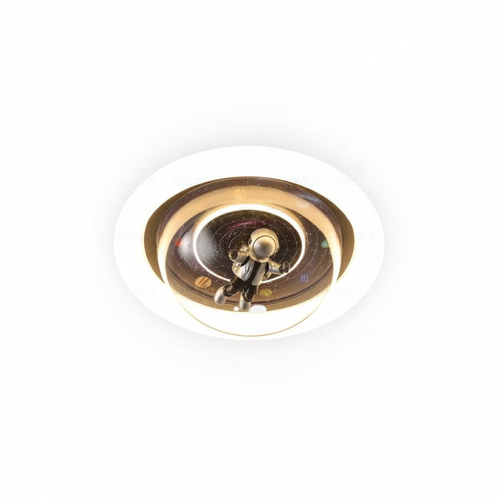 Kids Astronaut Ceiling Light with Solar System Print, LED