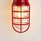 Industrial Cage Ceiling Light with Clear Glass, IP43