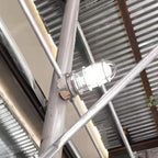 Industrial Cage Ceiling Light with Clear Glass, IP43