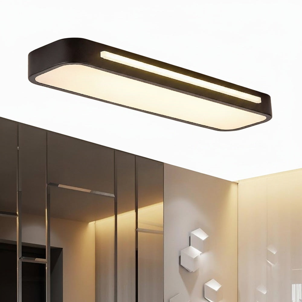 Scandi Rectangular LED Ceiling Light, 3 Colour Modes