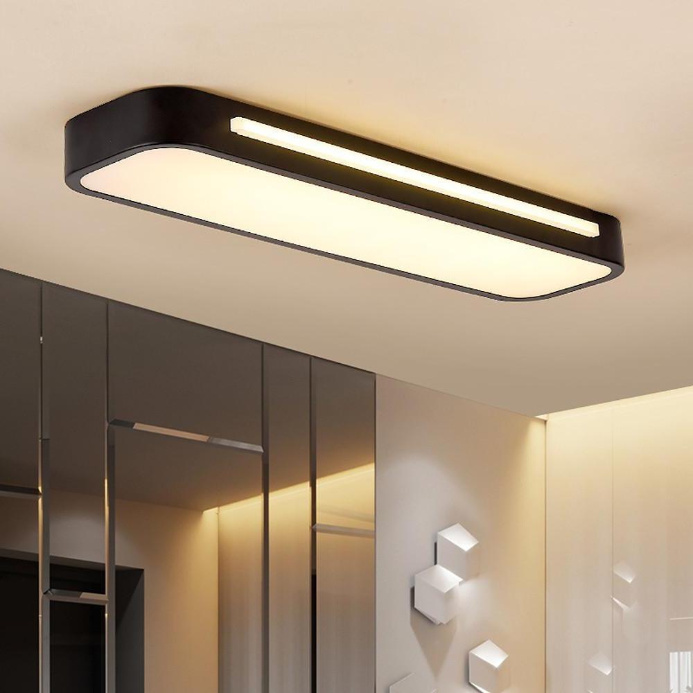 Scandi Rectangular LED Ceiling Light, 3 Colour Modes