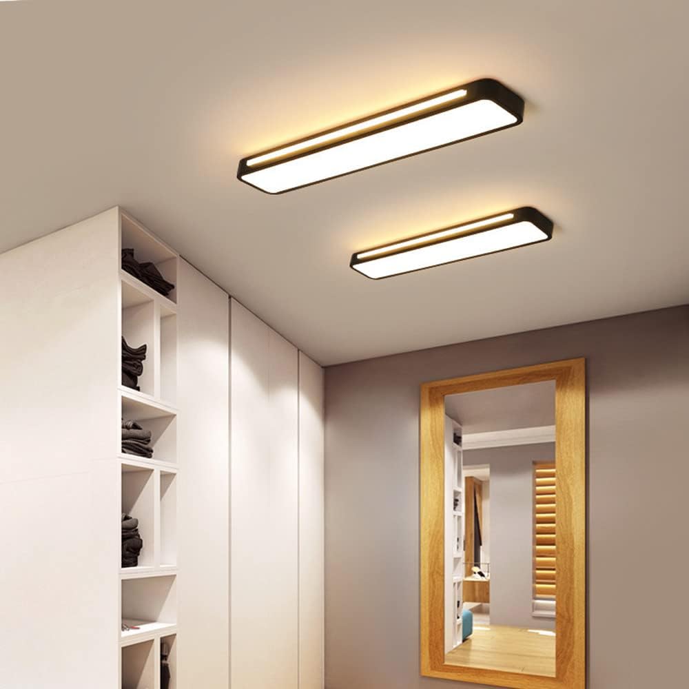 Scandi Rectangular LED Ceiling Light, 3 Colour Modes