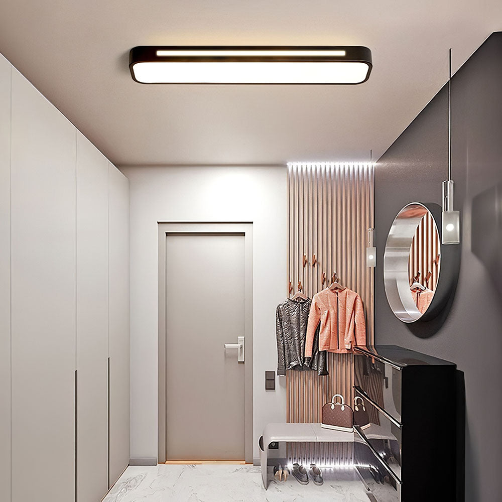 Scandi Rectangular LED Ceiling Light, 3 Colour Modes