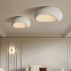 Wabi-Sabi Organic Ceiling Light with Frosted Shade, Touch Control
