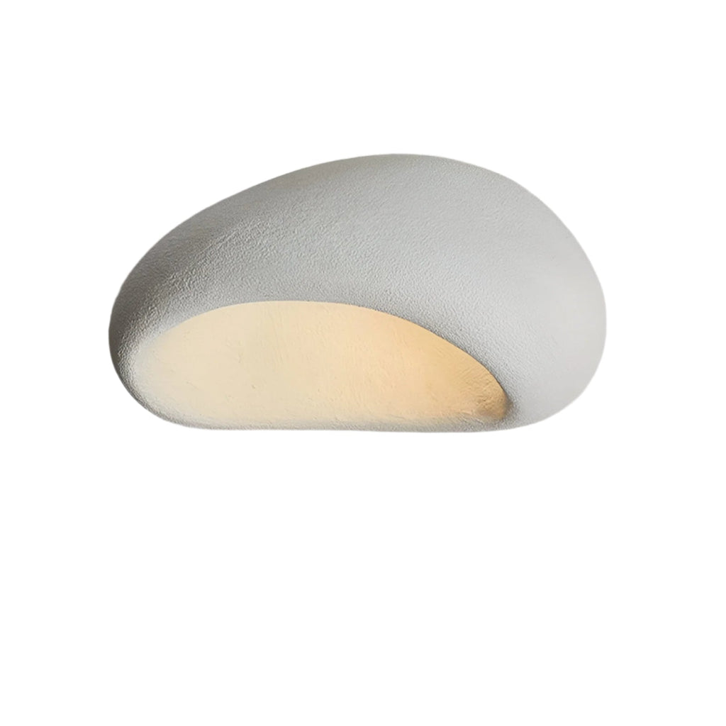 Wabi-Sabi Organic Ceiling Light with Frosted Shade, Touch Control